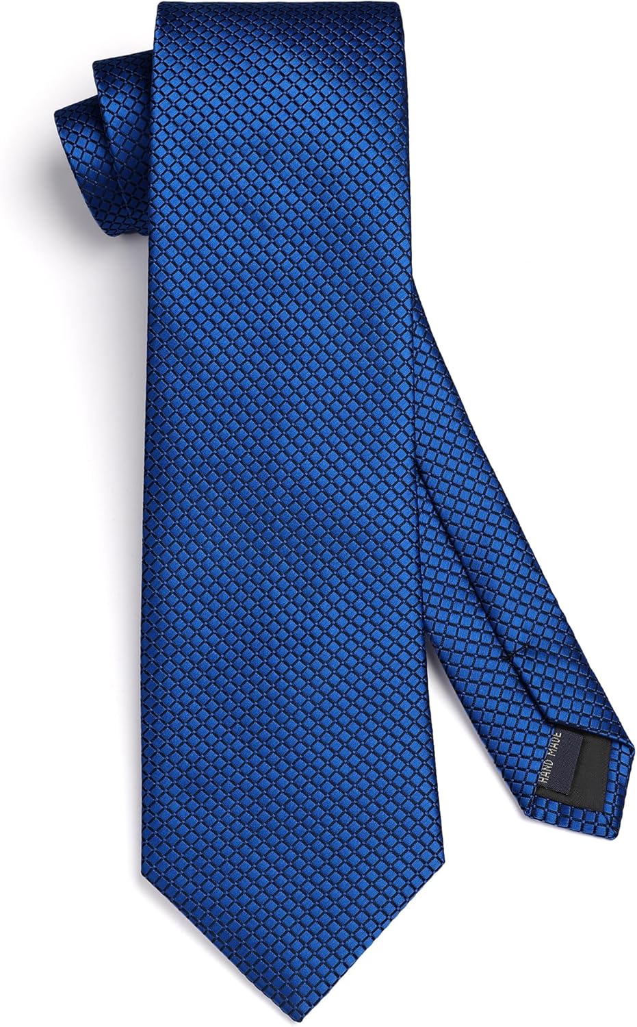 HISDERN Mens Ties Plaid Tie and Pocket Square Set Classic Woven Formal Checkered Neckties & Handkerchief Wedding Party - Image 4