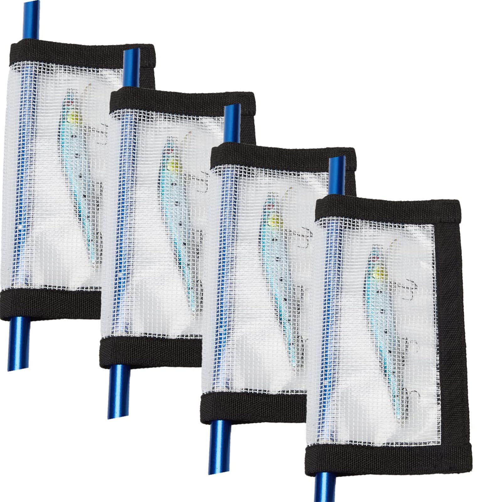 MOPHOEXII Fishing Lure Wraps 4-10 Pack Durable Clear PVC Lure Wrap for Fishing Rod Saltwater Hook Covers Fabric Lure Protector