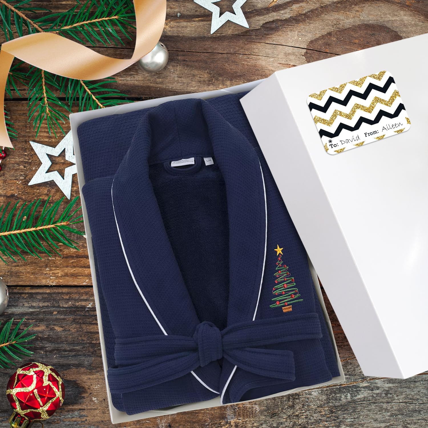 16 White Gift Wrap Boxes with Lids for wrapping Large Clothes (Assorted Sizes for Robes, Blankets & Shirts)and 80 Different Occasion Tag Stickers -Perfect for Graduations,Mother’s,Father’s Day,Birthdays, Baby Showers, Weddings
