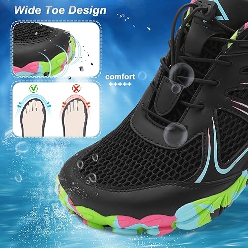 Miniatura 5 de Lefflow Zapatos de agua de senderismo para mujer, minimalistas, para playa, piscina, caminar, zapatos deportivos  Caja de punta ancha