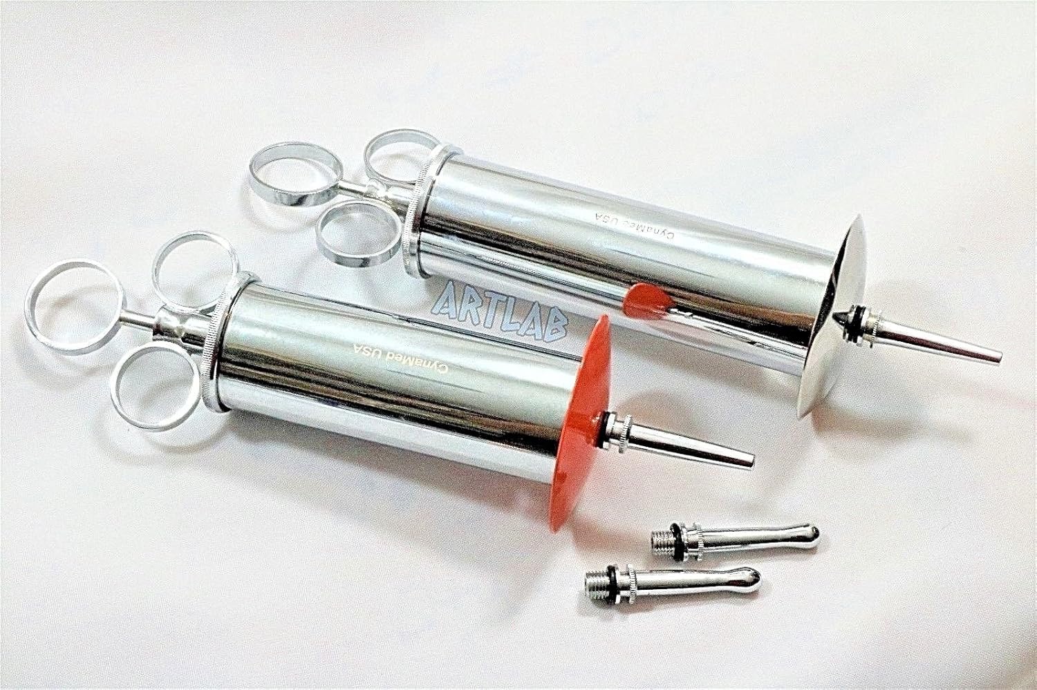 2 PC PREMIUM 3oz & 4oz Ear Syringe Wax Remover Veterinary Instruments ( CYNAMED )