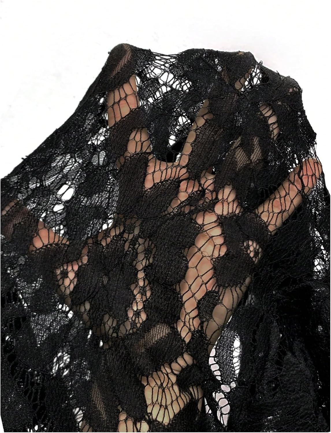 WDIRARA Women's Plus Size Lace Cardigan Open Front 3/4 Sleeve Lightweight Cropped Bolero Shrug - Image 5