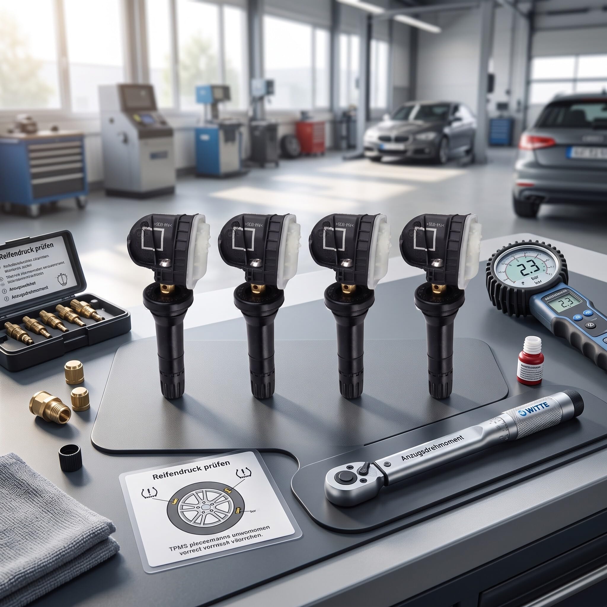 Ejoyous 4 sensori di Pressione degli Pneumatici RDKS e di Controllo, sensori RDKS TPMS 2036832, Adatti per di Controllo della Pressione degli Pneumatici Ecosport/Fiesta/Focus