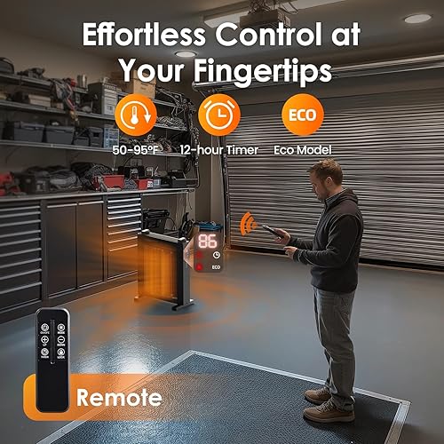 Miniatura 3 de Air Choice Calentador de espacio de convección, calentador de habitación completa de 1500 W para uso en interiores, habitación grande con