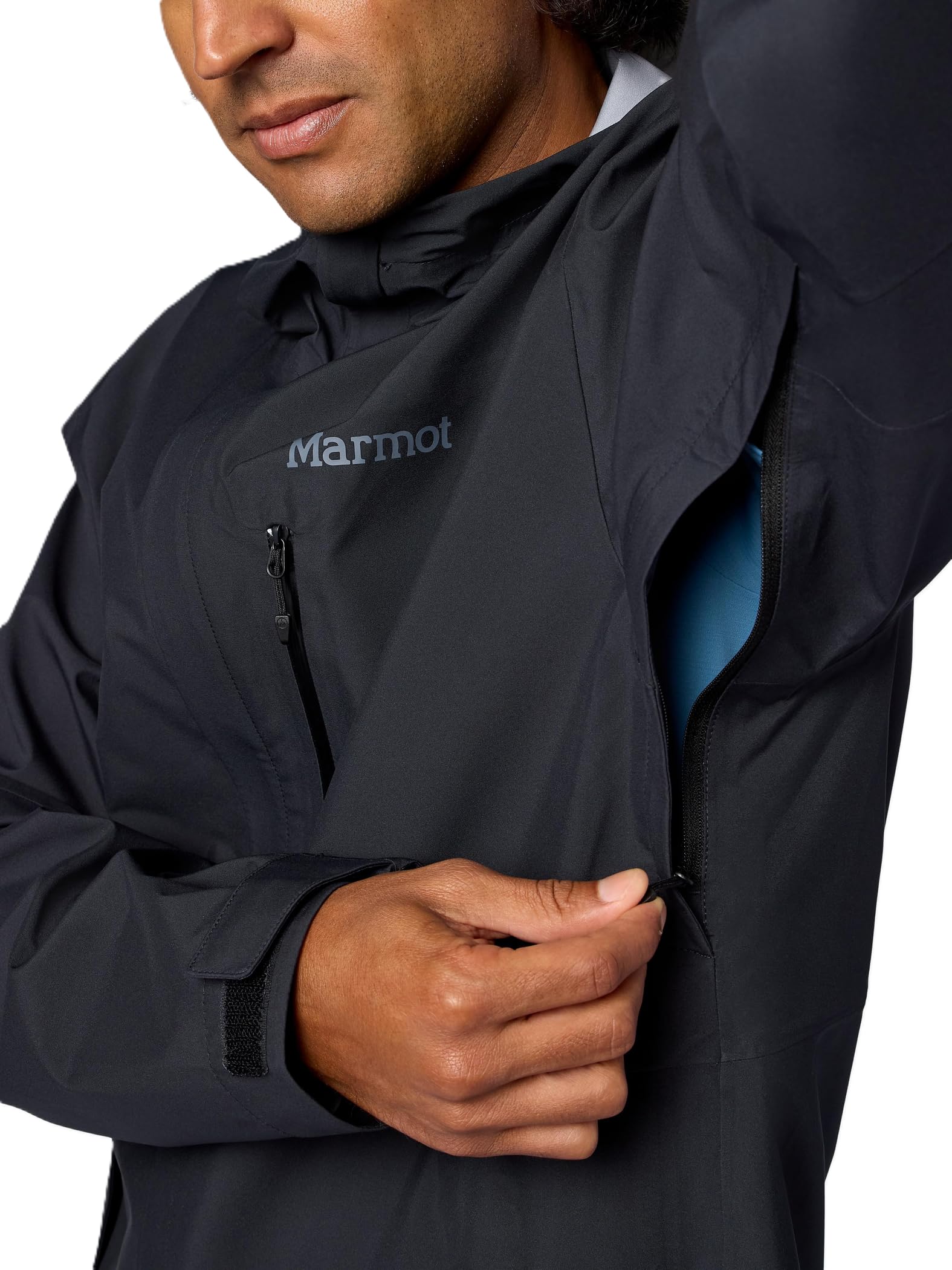MARMOT Precip Evo Pro Jacket Chaqueta impermeable ligera con capucha, impermeable resistente al viento, cortavientos transpirable, ideal para senderismo y ciclismo Hombre (Pack de 1)