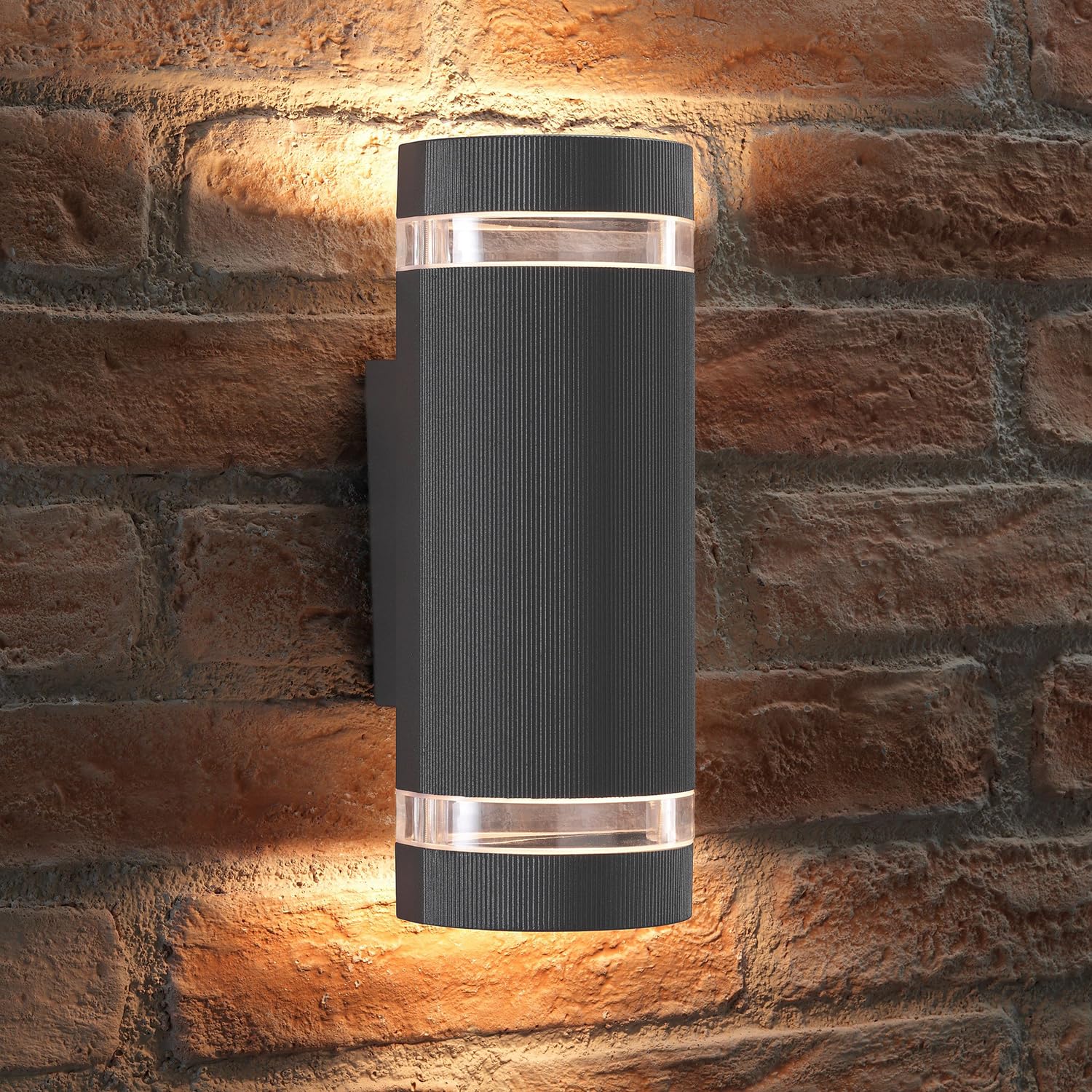 Auraglow Indoor/Outdoor Double Up & Down Wall Light (Warm White, Anthracite)