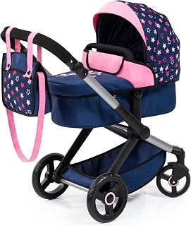 Bayer Design Xeo Doll Stroller, Convertible Pram for 18 Inch Dolls, Blue