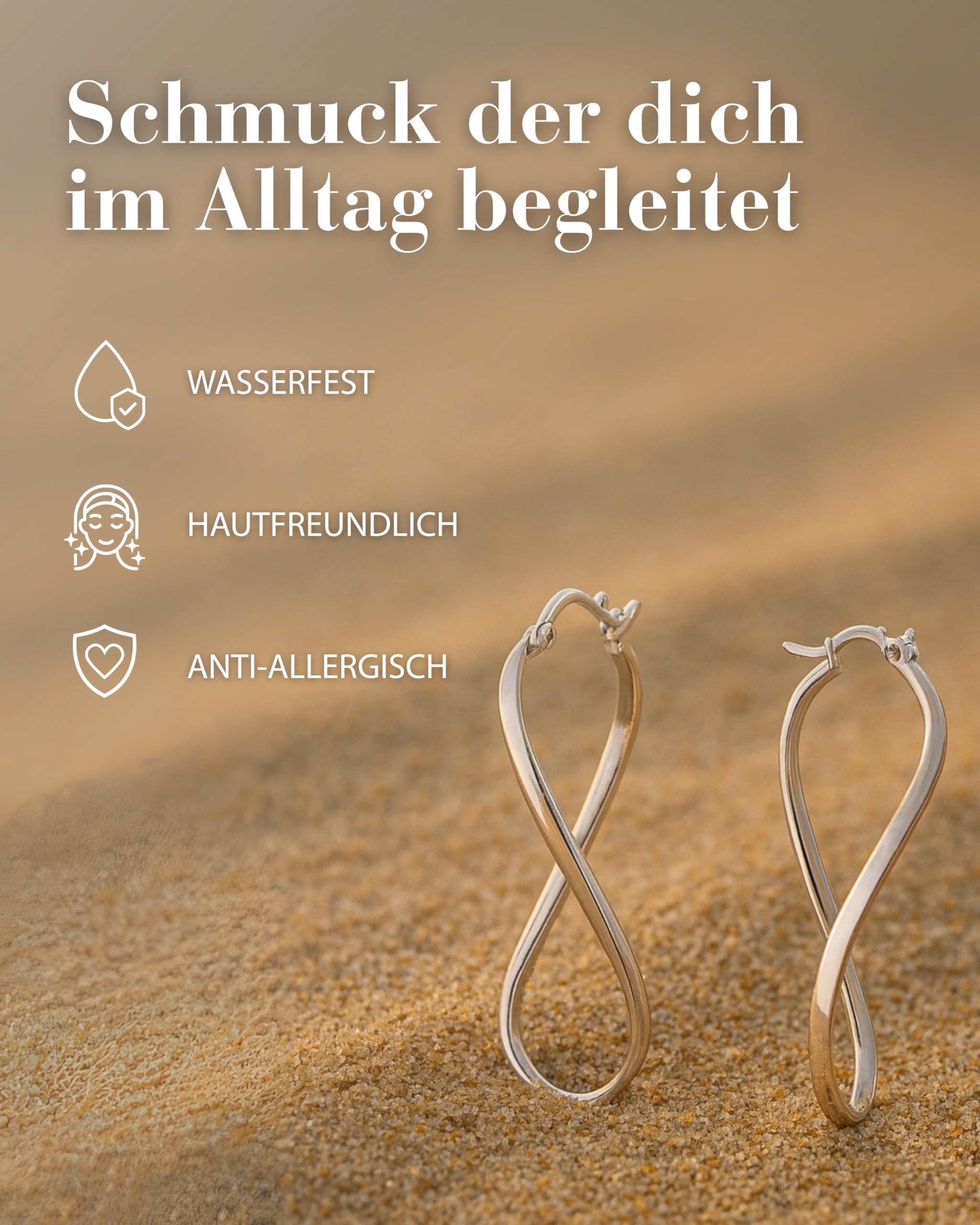 Vinani Damen Ohrringe 925 Silber - Klapp-Creolen Ohrring Set für Frauen oval gedeht glänzend aus 925 Sterling Silber Bügel Schranken Verschluss 2CGO