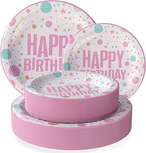 Miniatura 134 de Exquisite Platos de papel azul oscuro desechables de 7 pulgadas, color azul oscuro, platos desechables para fiestas, 100 unidades, platos de papel