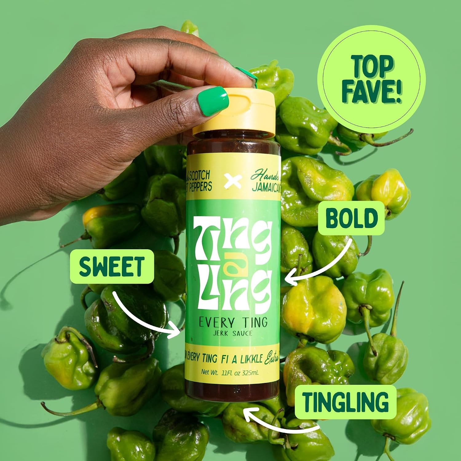 Ting A Ling Jerk Sauce - 2-Pack (11oz each) | Every Ting Jamaican Scotch Bonnet Pepper Sauce with Spices | Sweet & Spicy Finishing Seasoning for Chicken, Veggies, Rice & More | Authentic Island Flavor