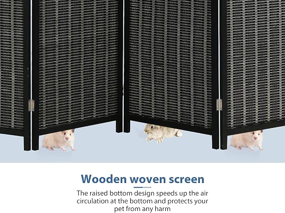 4 Panel Bamboo Room Divider 6 Ft Tall 6 Ft Wide Room Dividers and Folding Privacy Screens Privacy Wall Divider Folding Room Partitions and Dividers, Portable and Lightweight Separadores De Cuartos