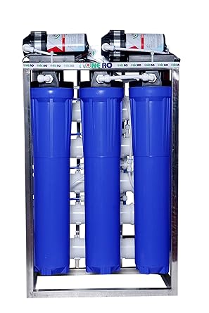 ONE RO 50 LPH commercial RO + UV water purifier Plant 50 Liter Per Hour Blue Stainless steel Full Automatic With TDS Adjuster