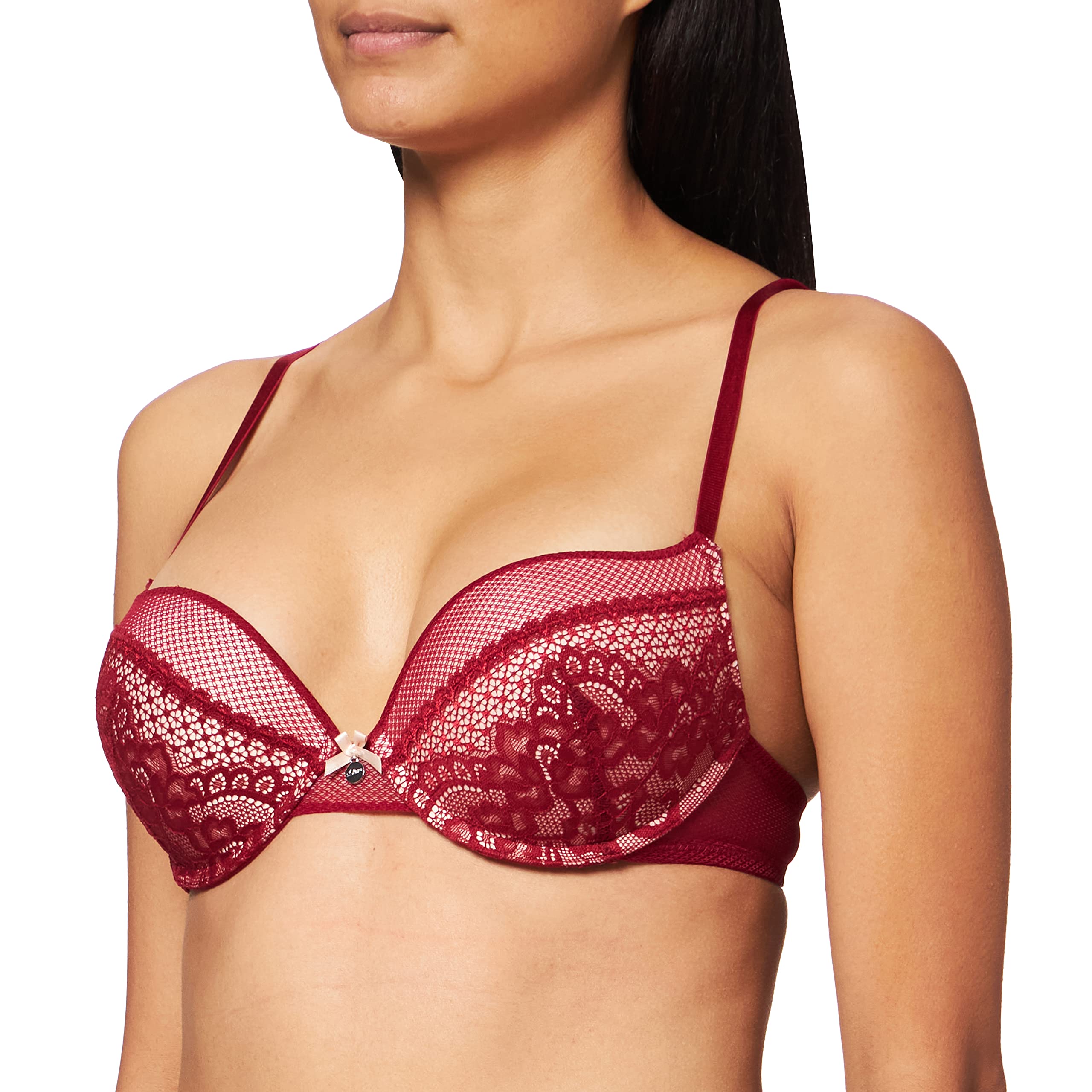 s.Oliver RED LABEL Bodywear LM Women's Ophélie Push Up Bra, Bordeaux, 85A