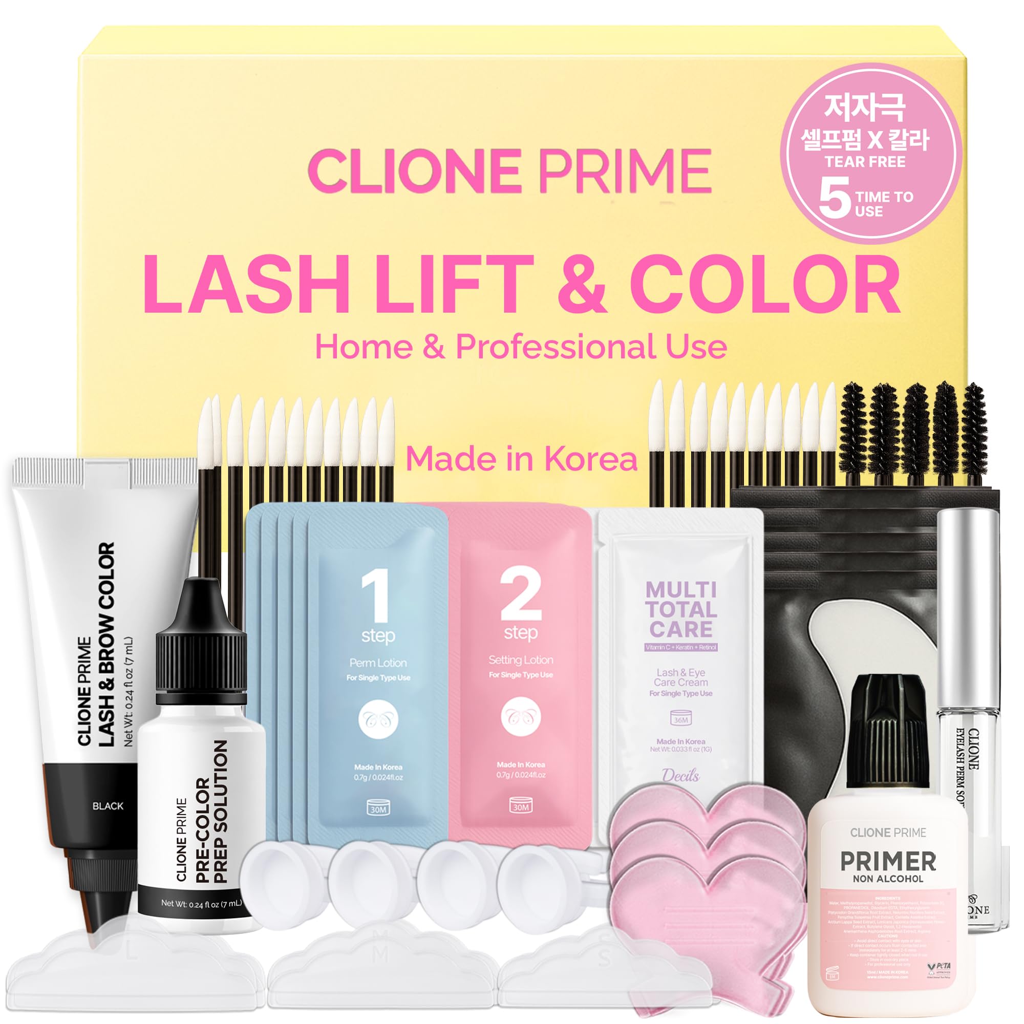 Amazon.com: Korean At Home Lash Lift and Color Kit – Temporary