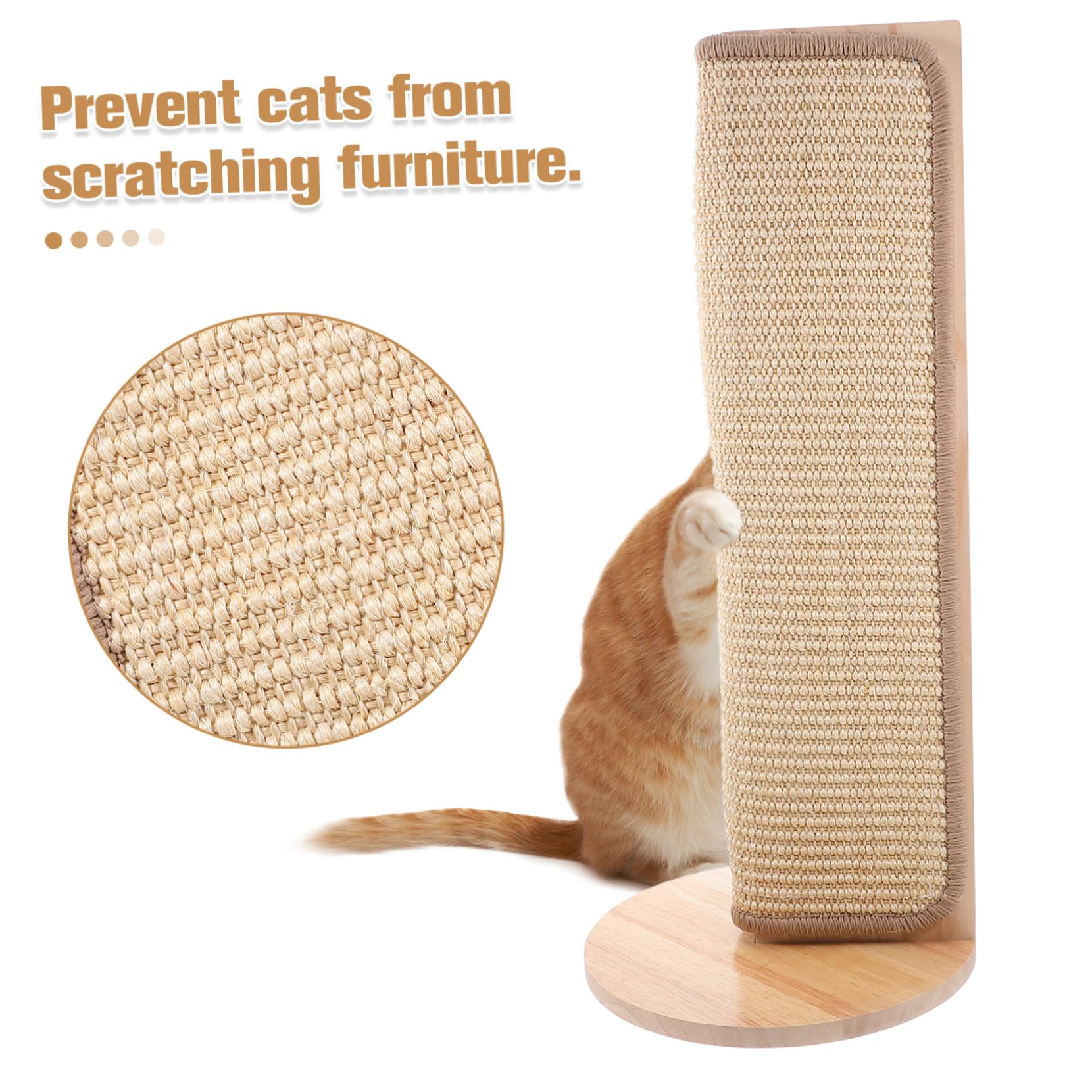 Rascador Sofa Gatos Esquina de Sisal Natural, Protector de Esquinas y Muebles Que Previene Arañazos, Fácil de Limpiar y Adecuado para Decoración del Hogar