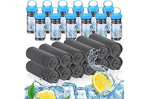 12 Pack Cooling Towels Bulk for Yoga Sport Gym Workout Fitness