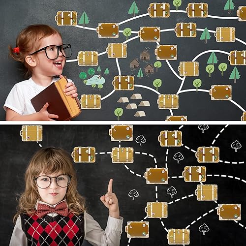 Miniatura 4 de Junkin 60 piezas de equipaje Travel The Map Mini Accents, Mini Maleta, Recortes de Viajes Mundiales, Decoración para Tablero de Anuncios para