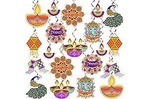 Diwali Party Hanging Swirls Indian Festival Deepavali Happy Diwali Decorations
