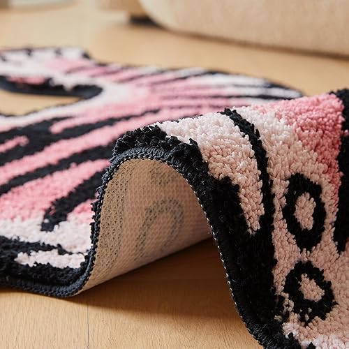 Miniatura 3 de Alfombra de área de tigre tibetano de 5 x 3.3 pies, tamaño XL, lavable a máquina, con respaldo antideslizante de caucho termoplástico (TPR) para