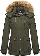 Sponsored Ad - wantdo Women's Quilted Winter Coat Warm Puffer Jacket Thicken Parka with Removable Hood