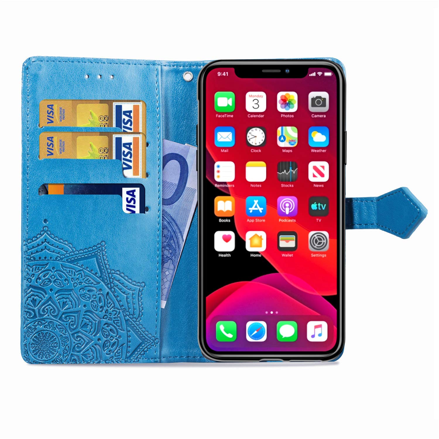 iPhone 6.1インチ　手帳型ケース Amazon.co.jp: iPhone 15 向け ケース 手帳型 縦開きカバー 下