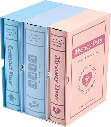 Miniatura 1 de WS Game Company Connect Four, The Game of Life, and Mystery Date Colección de estantería vintage para juegos de mesa