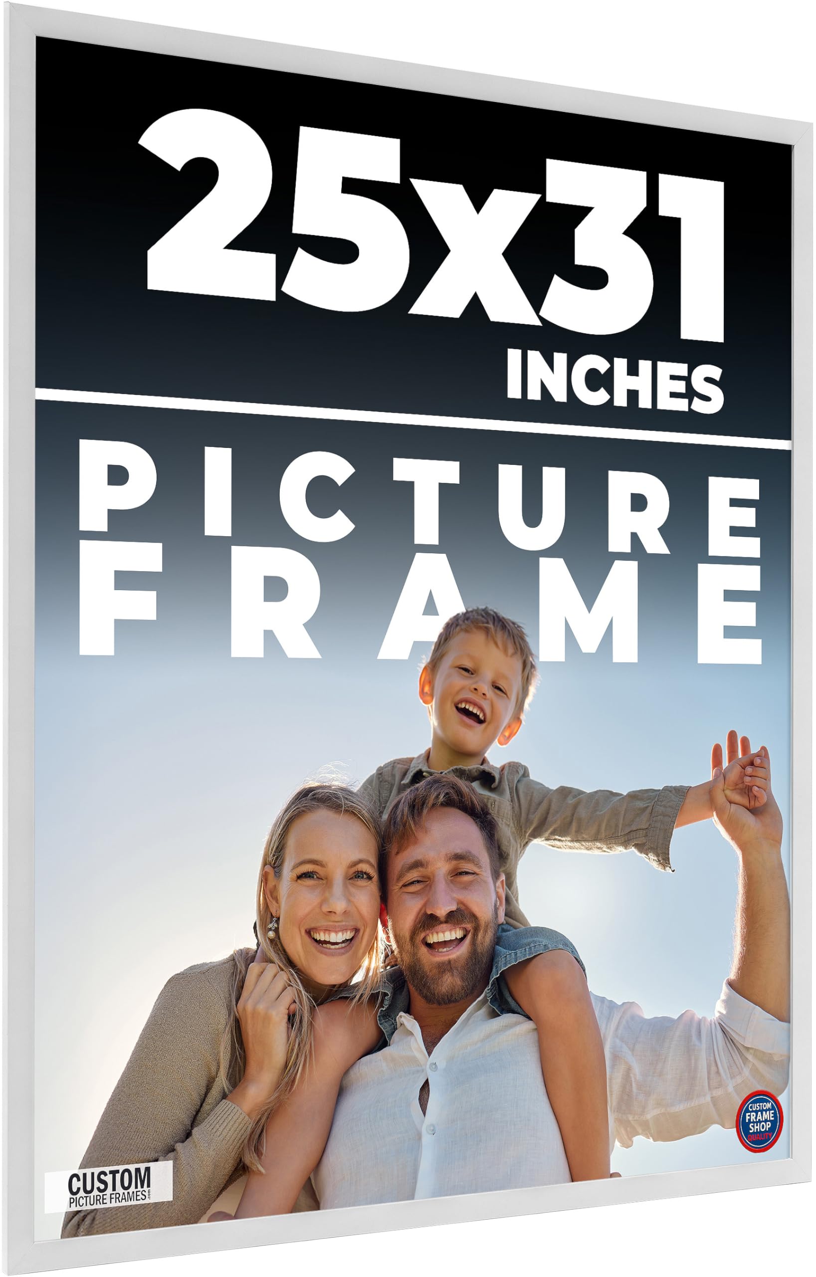 Amazon.com - 25x31 Frame White Real Wood Picture Frame Width 0.75