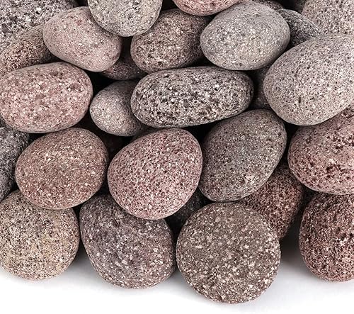 Miniatura 11 de Lava Rock - Piedras de lava pulidas de 50 libras - Piedras de lava negras y grises de 3 pulgadas - Roca volcánica - Rocas de paisajismo - Grande