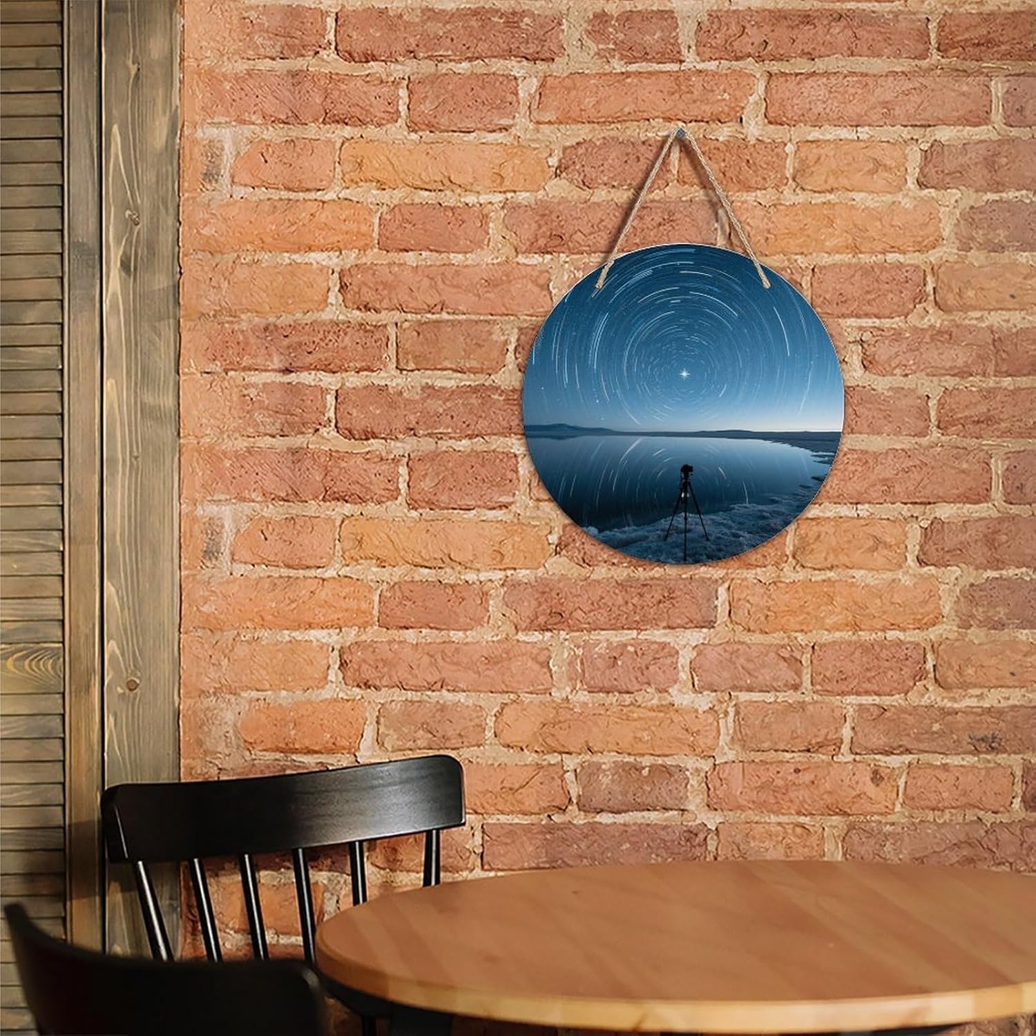 Star Trails and A Tripod Painting Wood Painting
