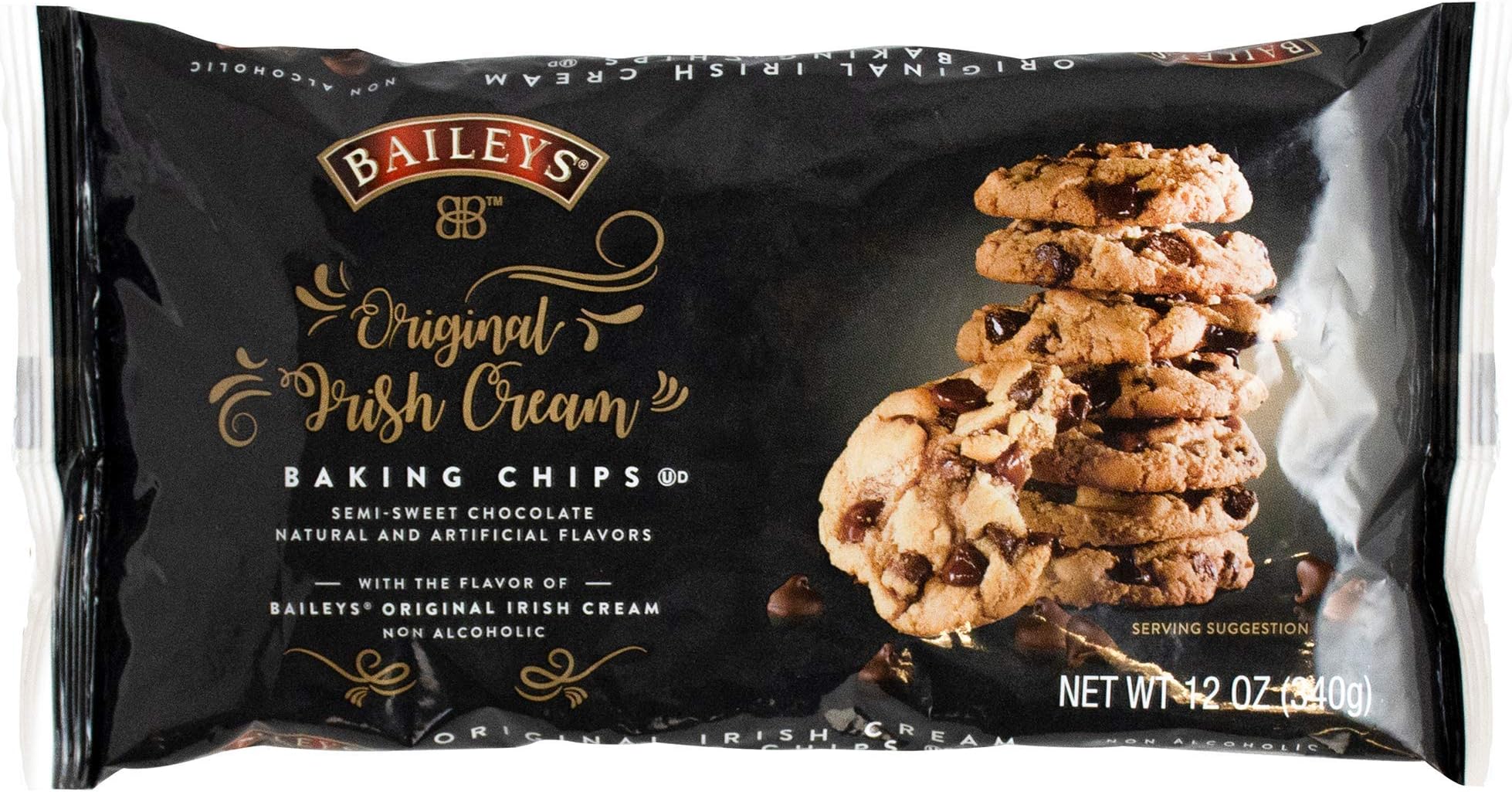 BAILEYS Original Irish Cream Baking Chips, Semi Sweet Chocolate, 12 Ounce