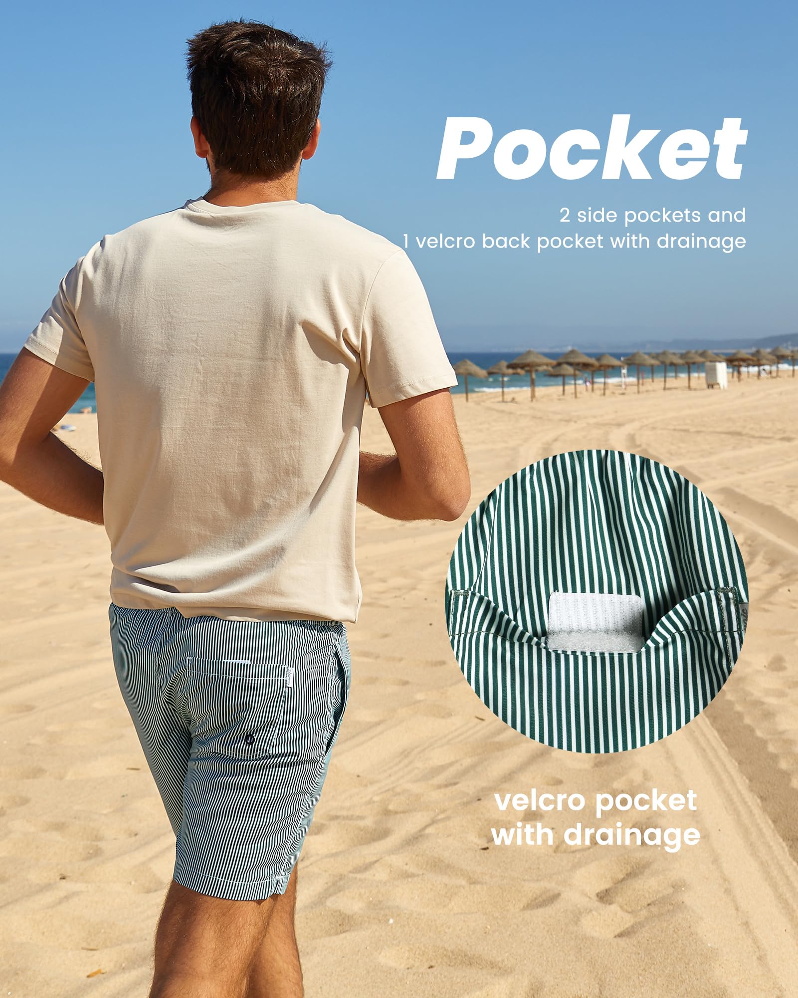 MaaMgic Pantaloncini da Bagno da Uomo Asciugatura Veloce Costume da Bagno per Surf sulla Spiaggia Multi-funzioni Allenamento casa con Fodera in Mesh con Fodera in Mesh