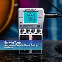 Vista 3 de Zoom MS-50G+ Pedal de efectos para guitarra MultiStomp, Caja única, 100 efectos, Salidas estéreo, Sintonizador, Con Drives, Modulaciones, Delays