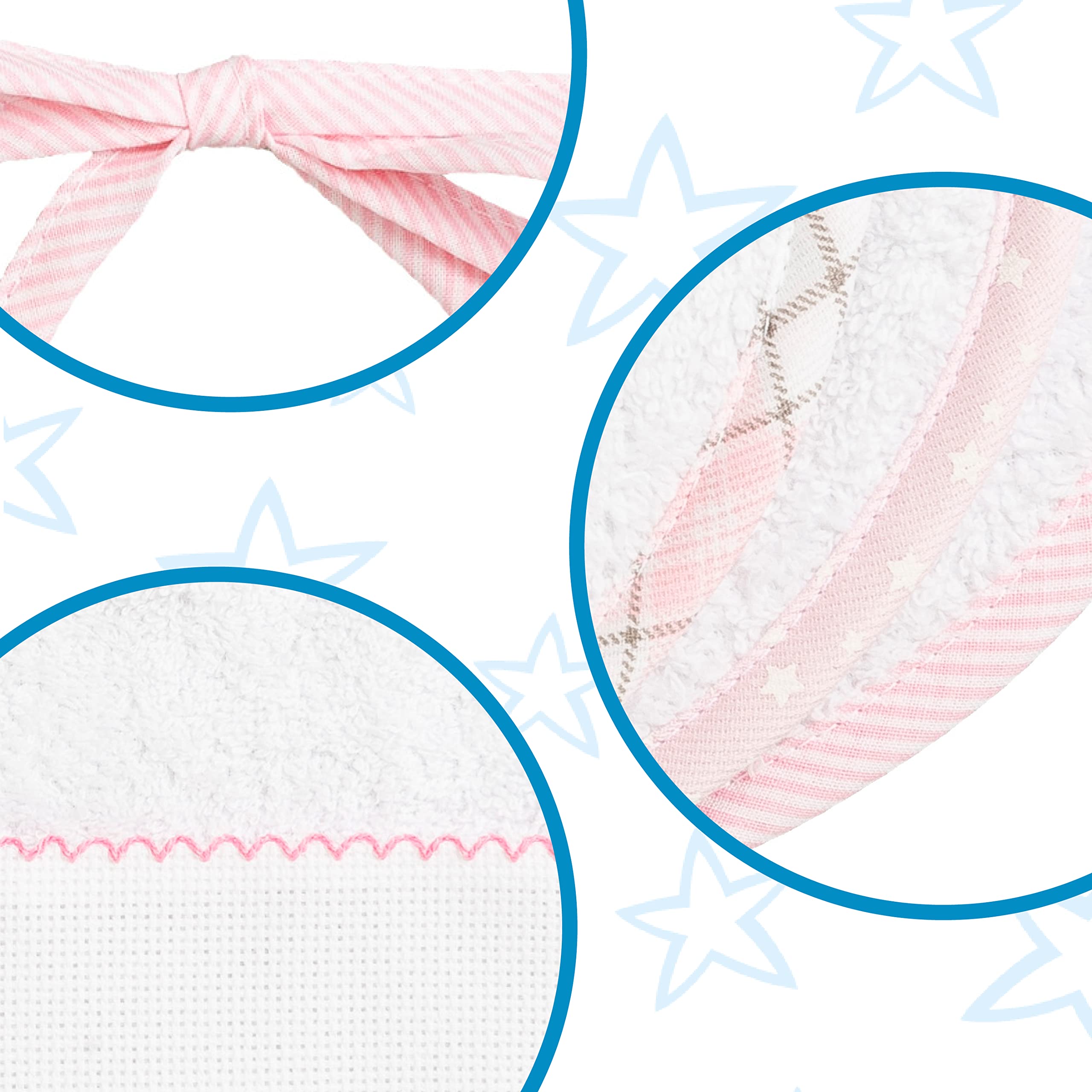 Filet - Set 3 bavaglini neonato da ricamare