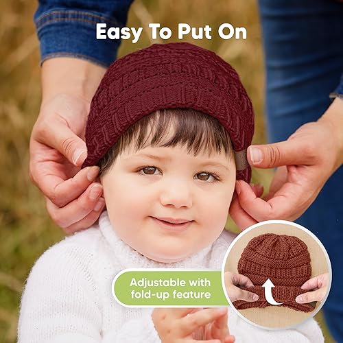 Vista 107 de KeaBabies 3-Pack Baby Beanies for Boys, Girls - Stretchy Knit Baby Hats, Cute Newborn Sweet Pea