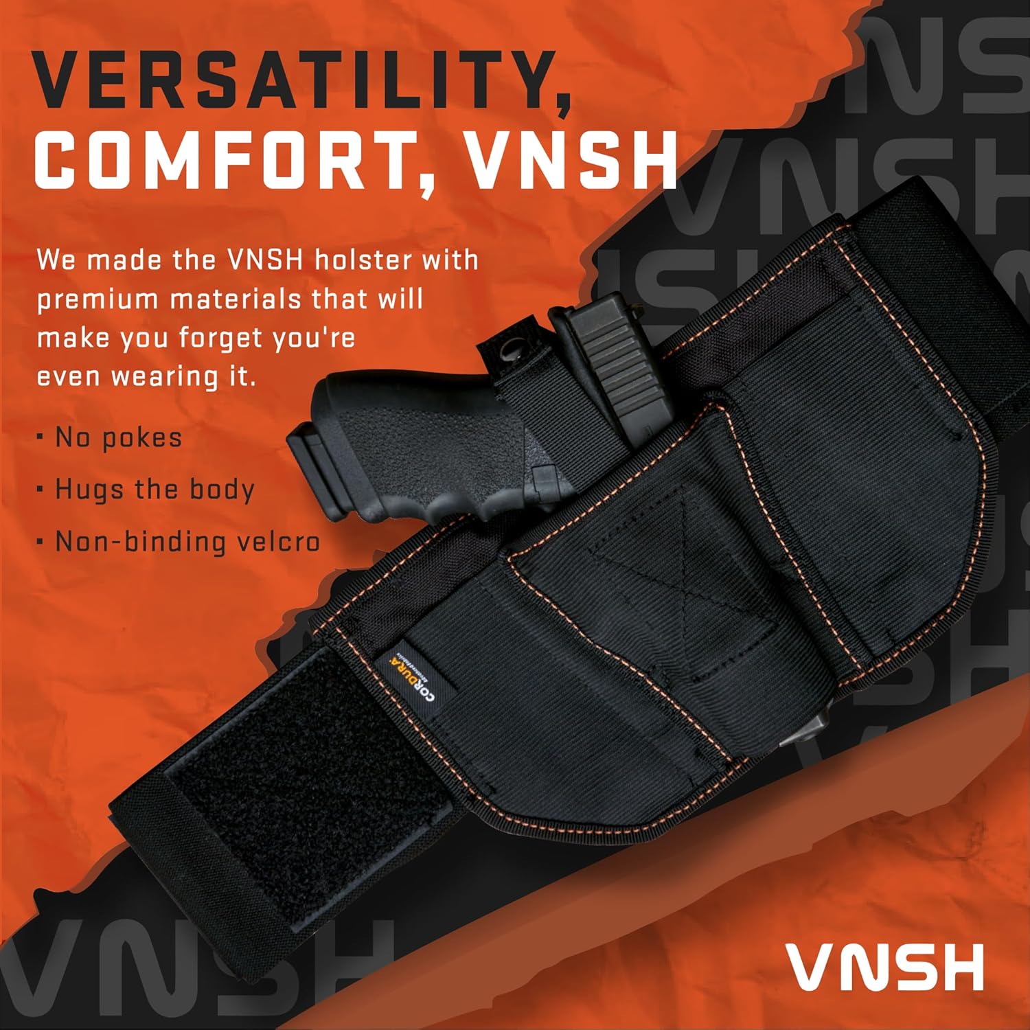 VNSH Bundle: Mag Pouch and Holster — Gun Holsters for Men & Women — Double Mag Pouch for VNSH Velcro Holster — Gun Accessories for Men — Gun Accessories Tactical
