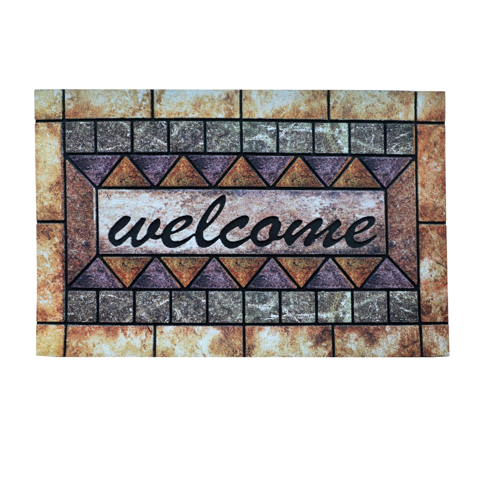 Door Mat Welcome Mat, Heavy Duty Door Mat 23.6 x 35.4 Inch Front Rug Doormat for Outdoor Entrance Home Non-Slip Rubber Rug for Front Door, Outside,