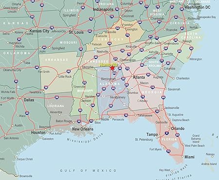 Amazon.com: Map - Interactive Map Of Southeast United States Freedomday Info In The Simple Us Vivid Imagery Laminated Poster Print-17 Inch By 22 Inch Laminated Poster With Bright Colors : Everything Else