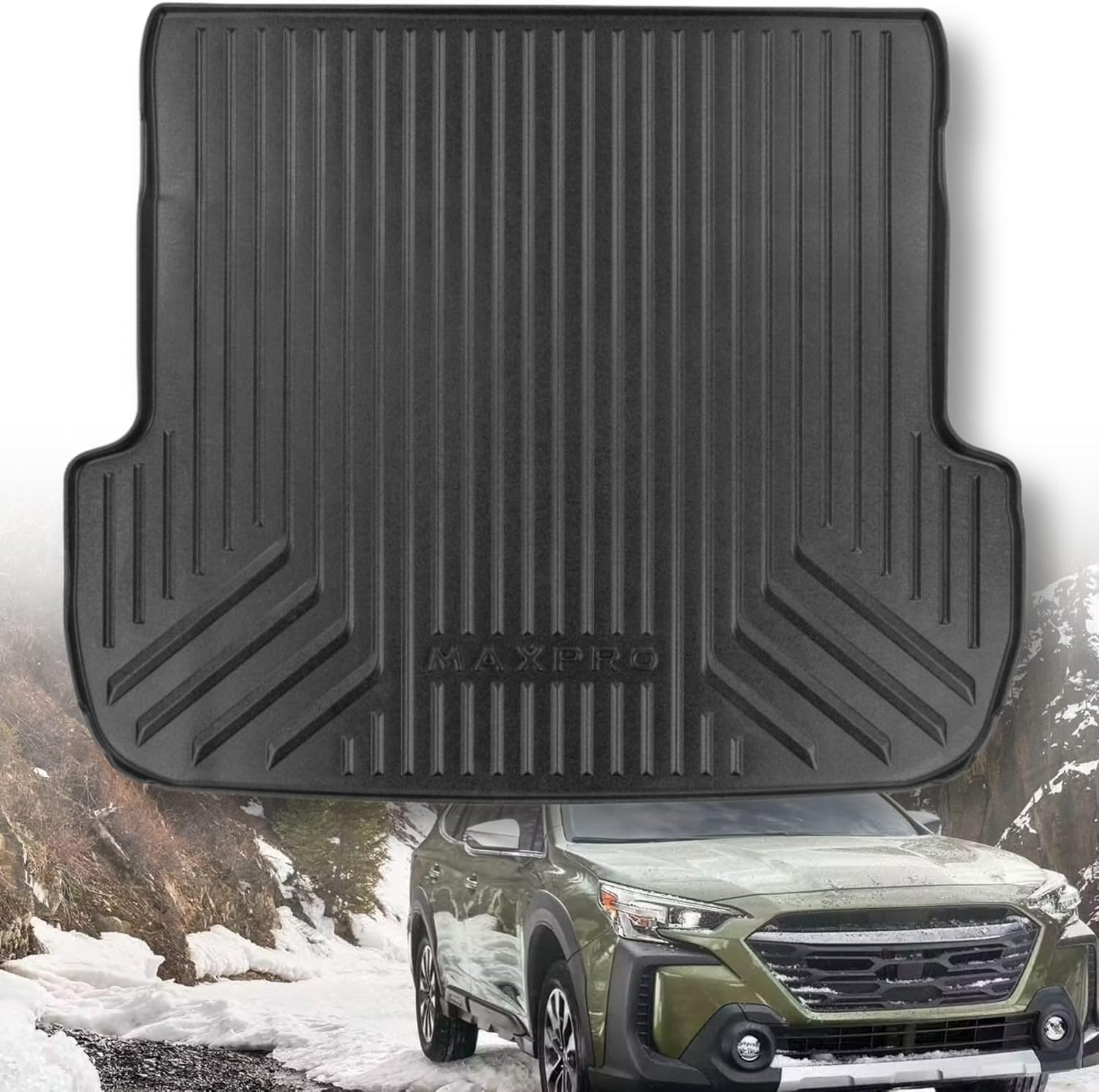 Premium MAXPRO All Weather Cargo Mat Compatible with Subaru Outback 2022-2026 | Rear Trunk Liner Custom Fit | Waterproof Heavy Duty Cargo Tray Interior Floor Protection Floor Mat (4th Row)