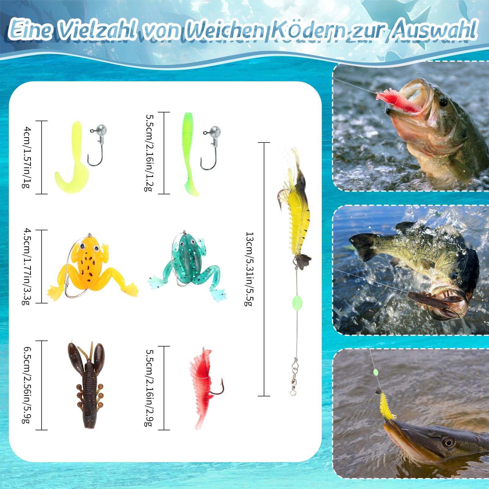 Angel Adventskalender 2025 - 24 Köder Set Für Angler Geschenk