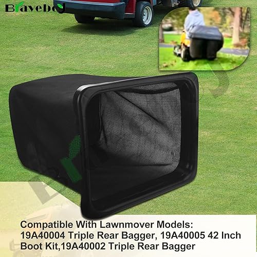 Miniatura 3 de 964-05104 964-04090A 964-04096A Conjunto de bolsa de césped compatible con MTDTroy-BiltCub-CadetCraftsman RZT 42 44 46 48 50 54 60 S, con fondo duro