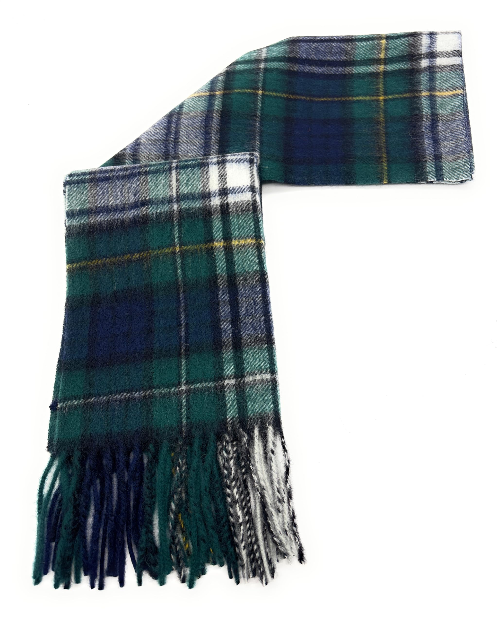 Scottish Essence Unisex Campbell Dress Traditional Scottish Pure Lambswool Tartan Clan Scarf, Winter Accessory (Campbell Dress)