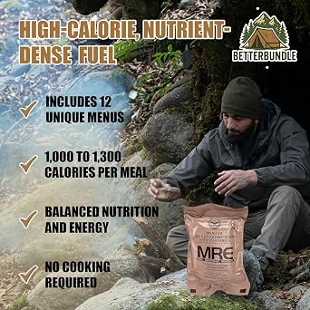 2026 Inspection MRE, U.S. MRE Meals, Emergency Supplies, Emergency Food Supply, Survival Food w/ Flameless Heater, Ready Meals (Variety Pack of 12) (A or B Case Selected at Random) FRESH STOCK - 10 Year Shelf Life from Inspection Date 2023 Pack / 2025 Inspection