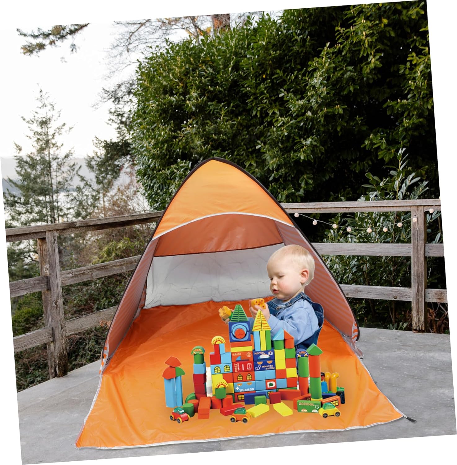 Mikinona Portable Automatic Pop Up Tent Water-Resistant UV Protection Outdoor Camping Shelter for Beach Picnic Quick Setup Folding Sun Shade Tent for Adults Adorable Pattern