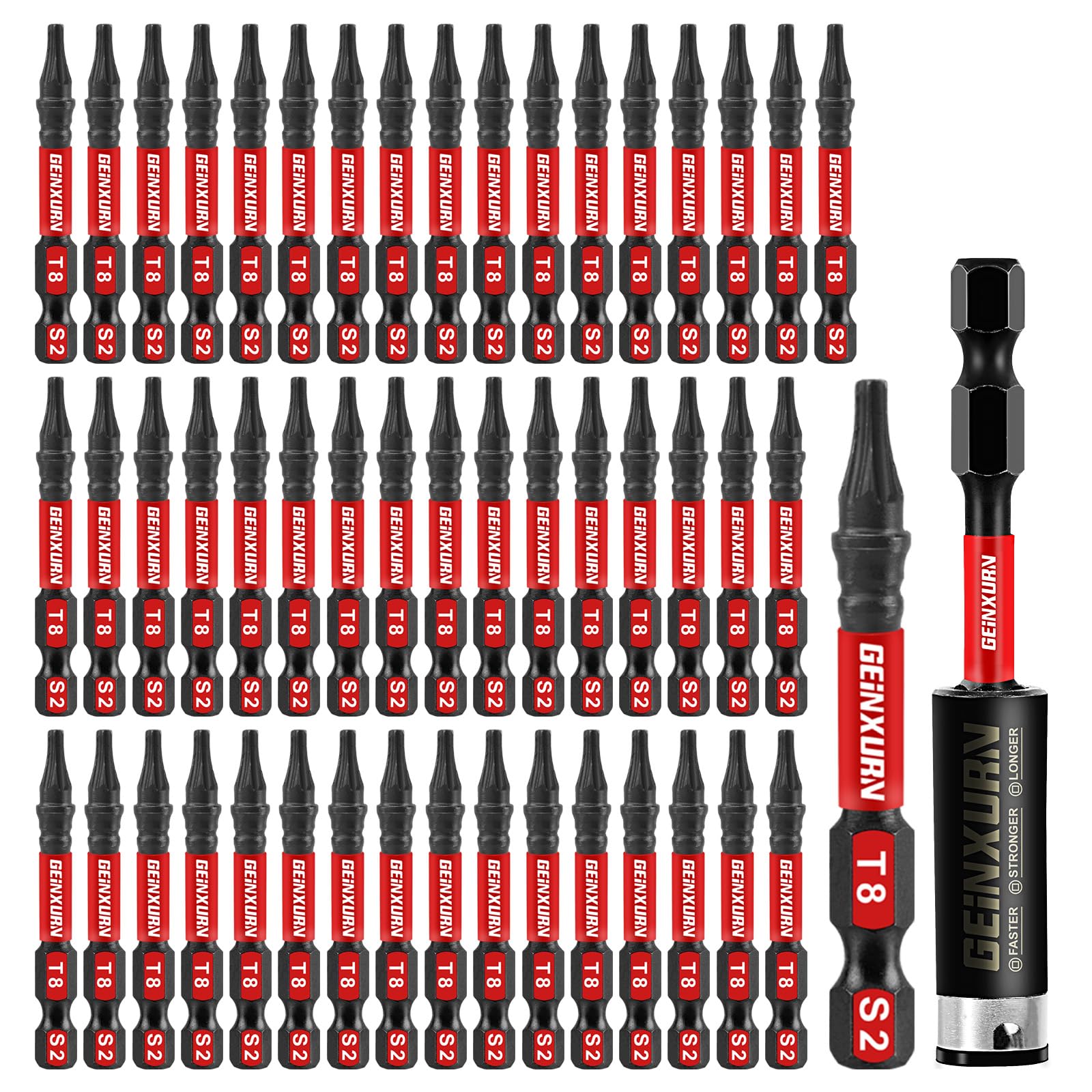 Puntas de potencia de cabeza Torx #8 Geinxurn con alta absorción de impacto S2