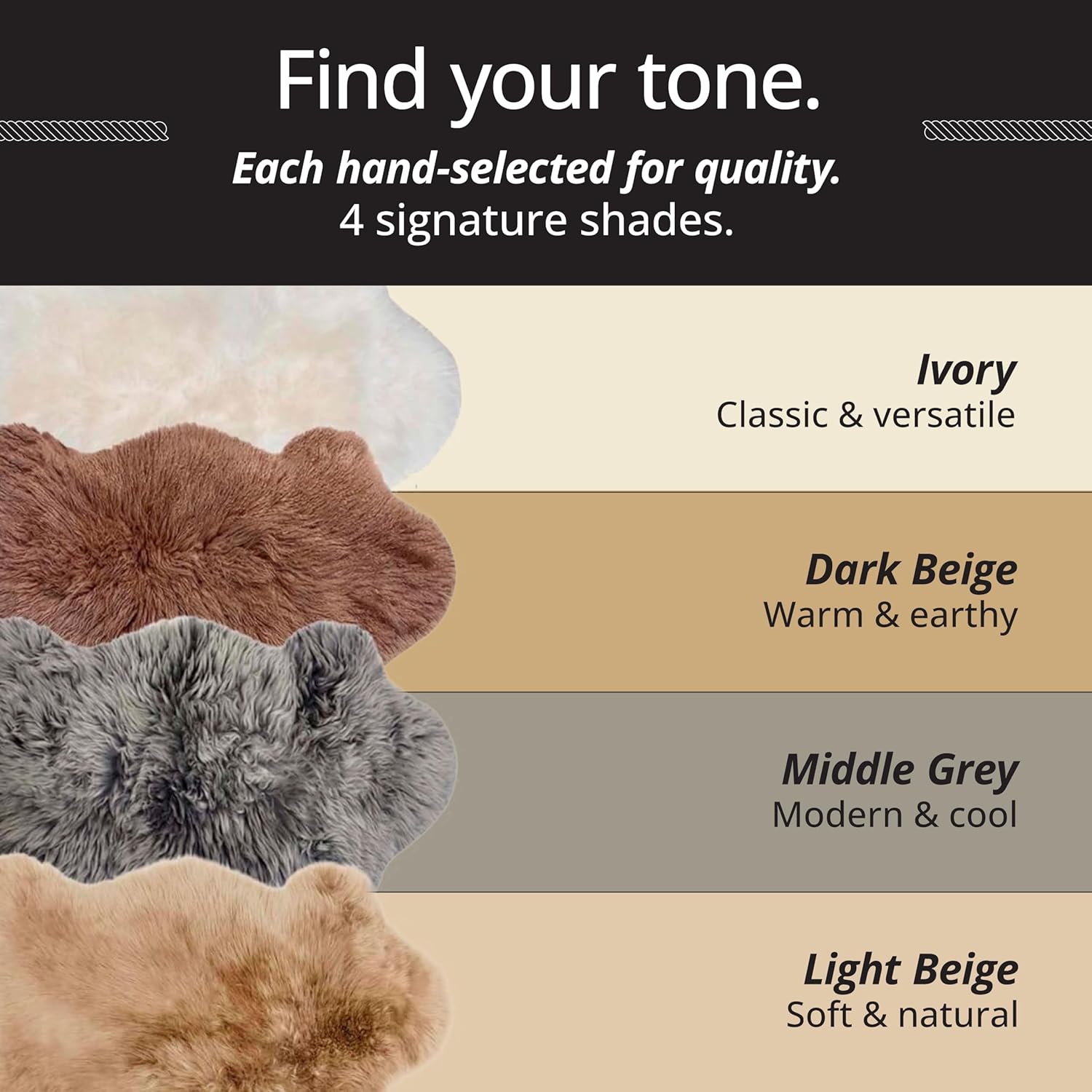 Premium Genuine Sheepskin Rug – Soft & Fluffy Single Pelt (2’ x 3’) Natural White Lambskin Area Rug for Bedroom, Living Room Or Chair Cover Sheepskin Throw – Made in Argentina