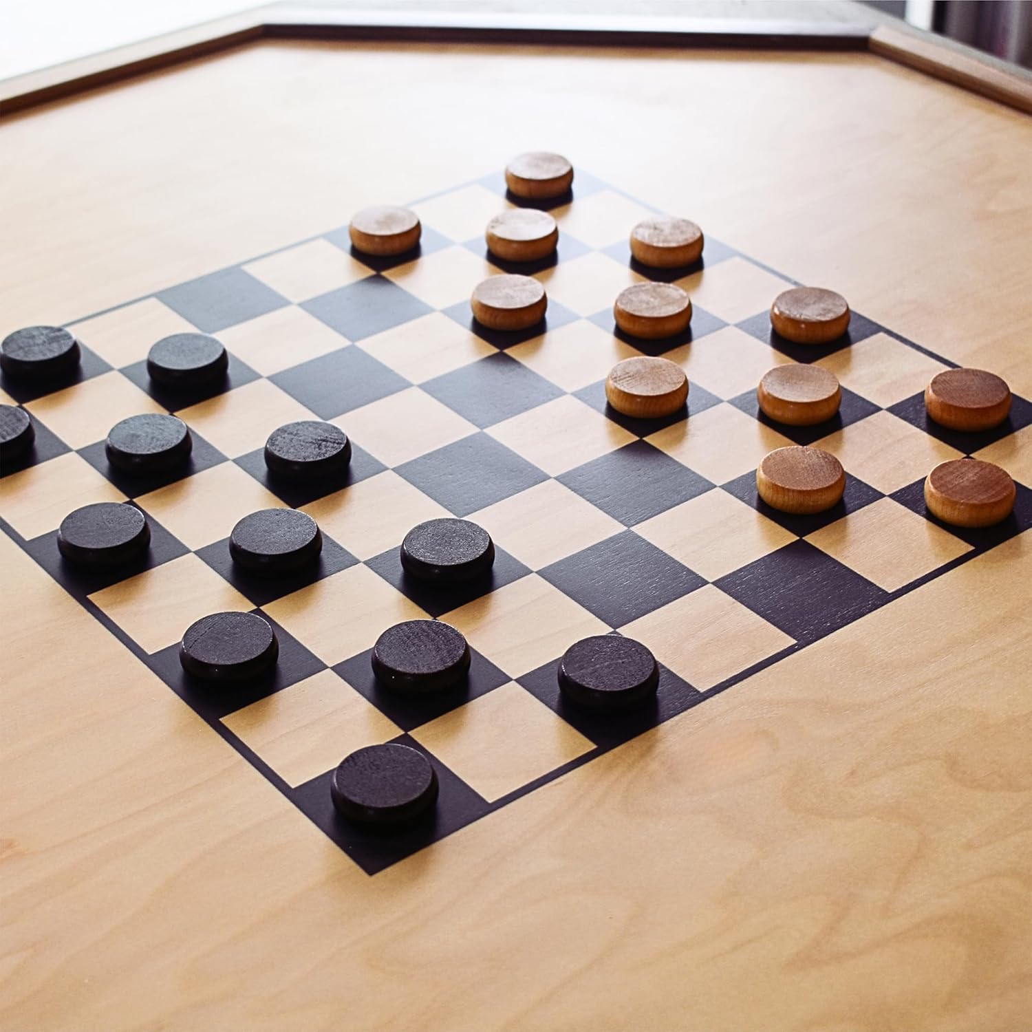 The Walnut Grove - Traditional Octagon Crokinole Board Game Set