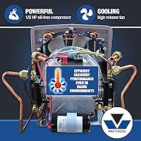 Vista 3 de Mastercool 69365 Sistema de recuperación de refrigerante Twin Turbo - Tanque DOT de 50 libras con interruptor de flotador, compresor de doble