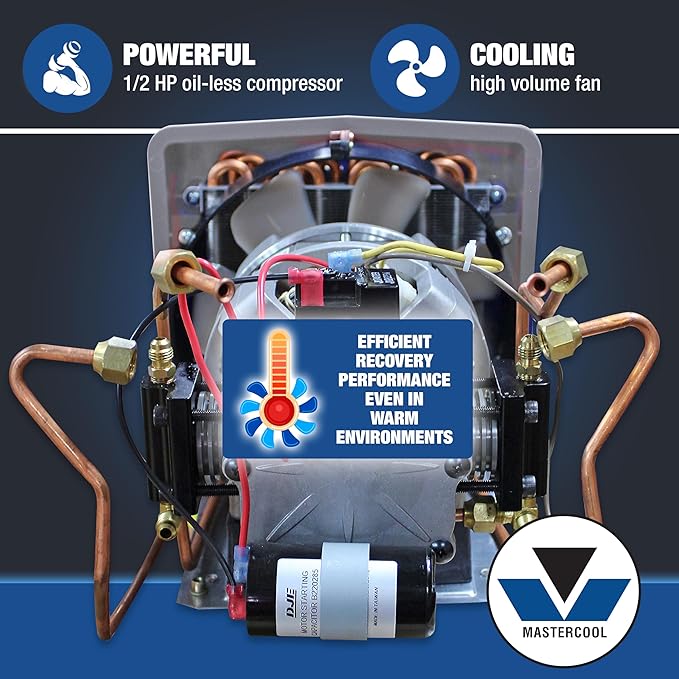 Sistema de Recuperación de Refrigerante Mastercool 69365 Twin Turbo miniatura 3