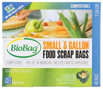 Biobag 3 Gallon Food Scrap Compost Bag, 48 CT