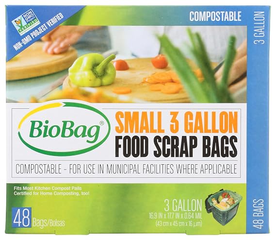 Biobag 3 Gallon Food Scrap Compost Bag, 48 CT